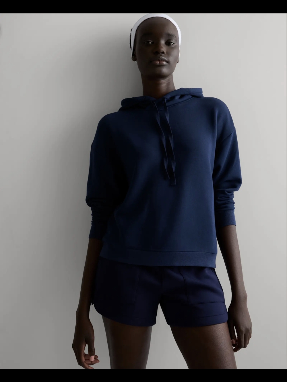 Quince Navy Pullover Hoodie